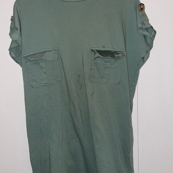 Asos Camo green, double breasted pockets, blouse size 2 - Picture 3 of 9